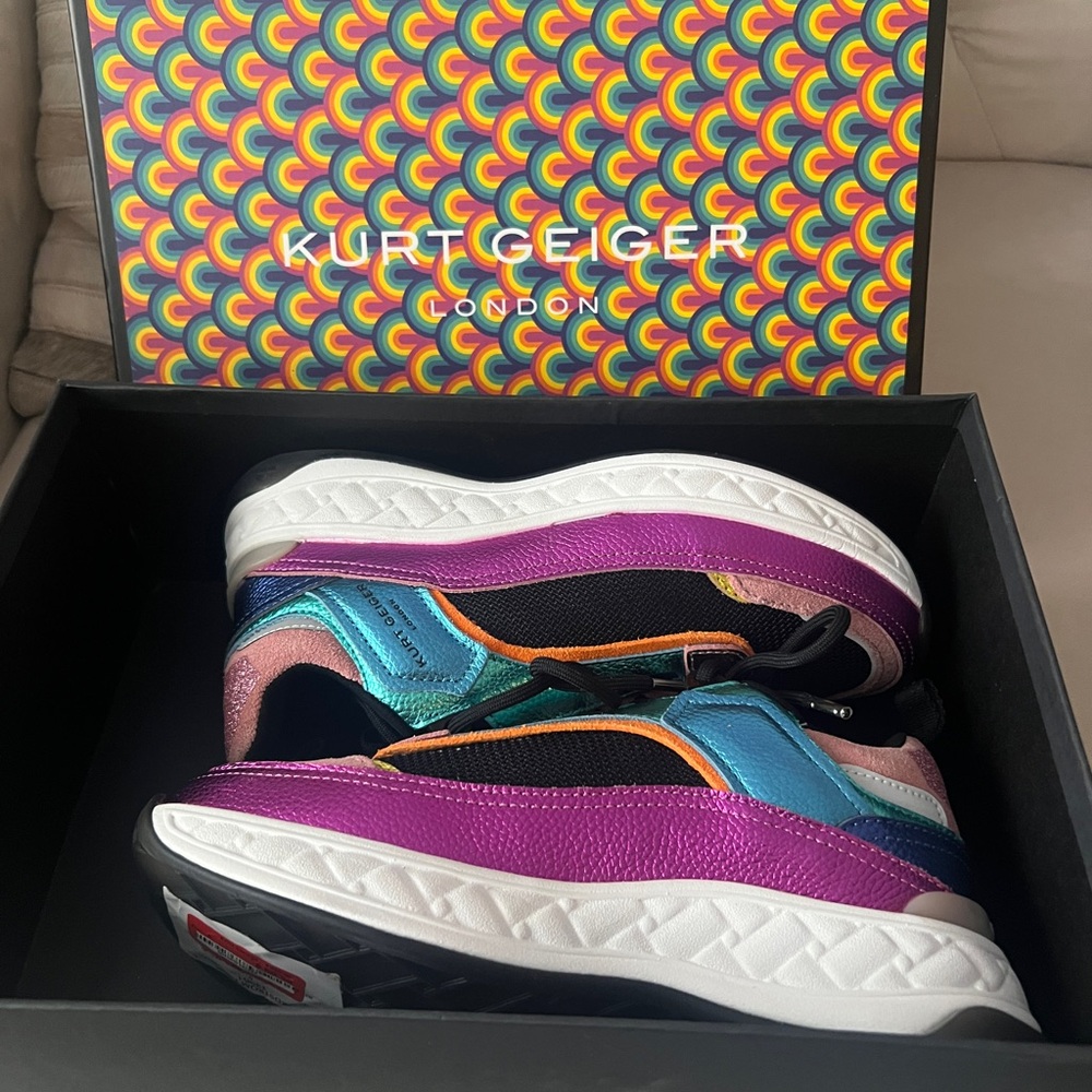 Kurt Geiger Colorful Sneakers with Purple and Blue